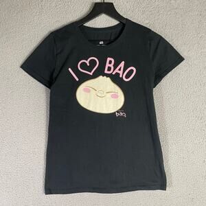 Disney Pixar Bao‎ I Love Bao Black Graphic T-Shirt Size Small Cute Dumpling Tee